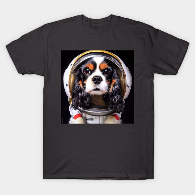 King Charles Cavalier in Space T-Shirt by Pickledjo